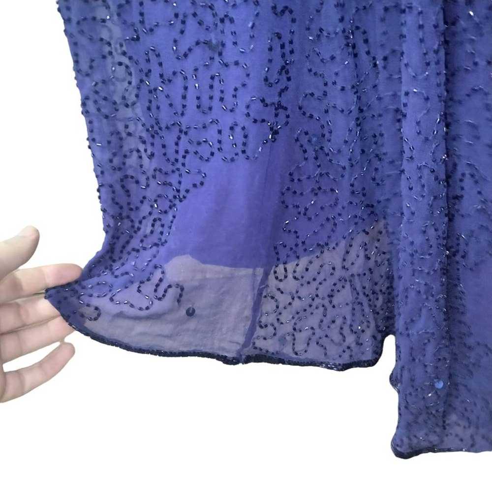 SCALA Silk Beaded Halter Dress Sleeveless Formal … - image 8