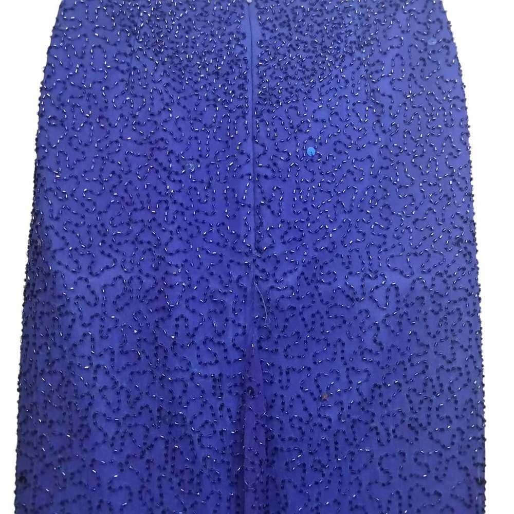SCALA Silk Beaded Halter Dress Sleeveless Formal … - image 9