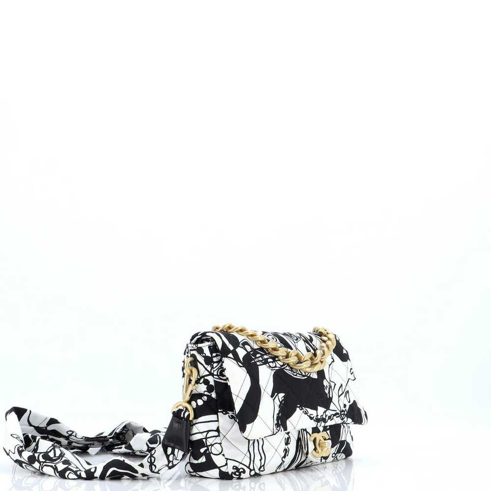 Chanel Deer Coco Flap Bag Quilted Printed Fabric … - image 2