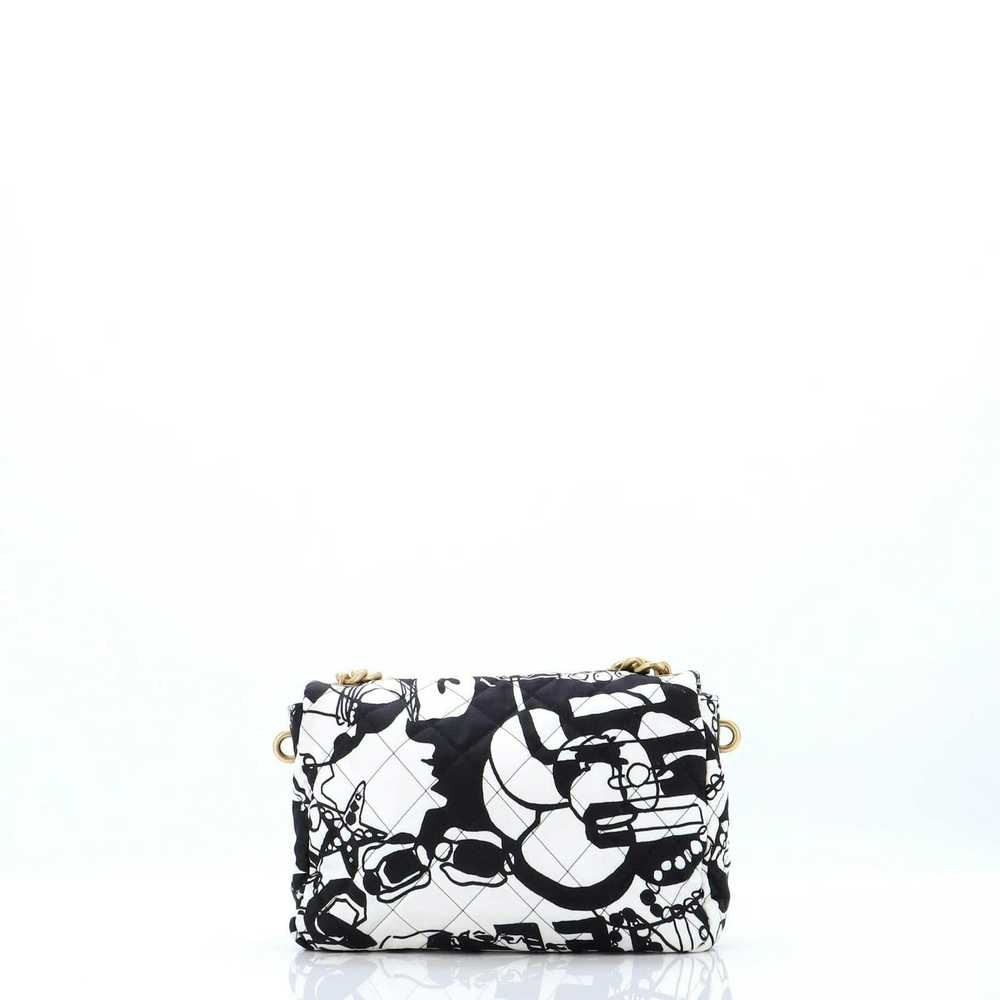 Chanel Deer Coco Flap Bag Quilted Printed Fabric … - image 3