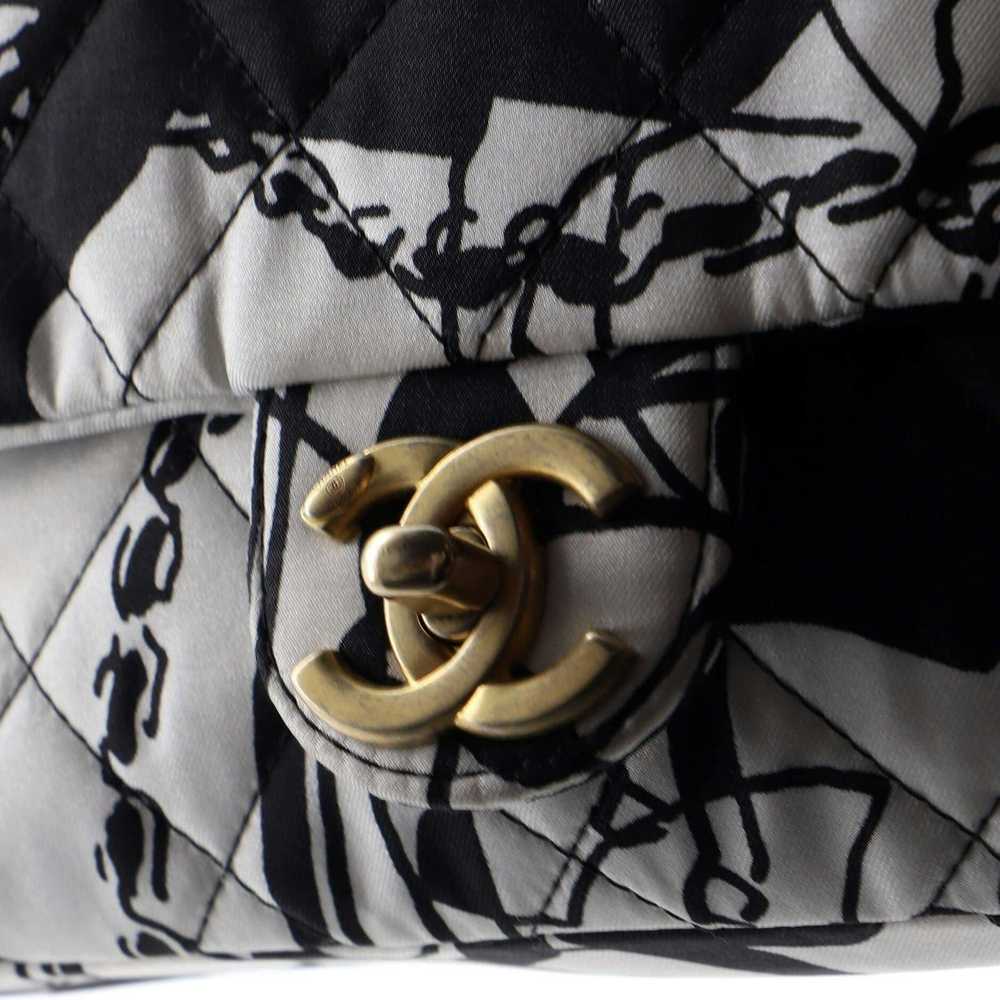 Chanel Deer Coco Flap Bag Quilted Printed Fabric … - image 6