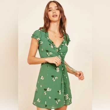 Saltwater Luxe Green Tahoe Floral Wrap Dress