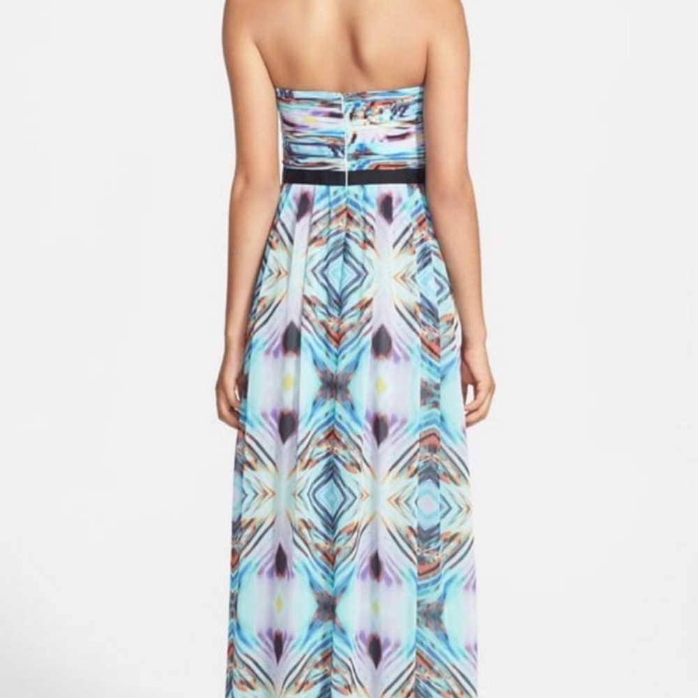Adriana Papell Print Mesh Gown - image 2