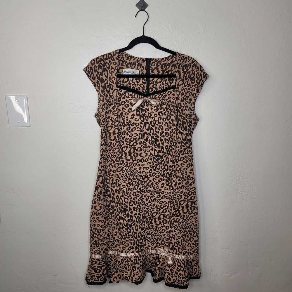 Bettie page las vegas leopard pin up dress - image 1