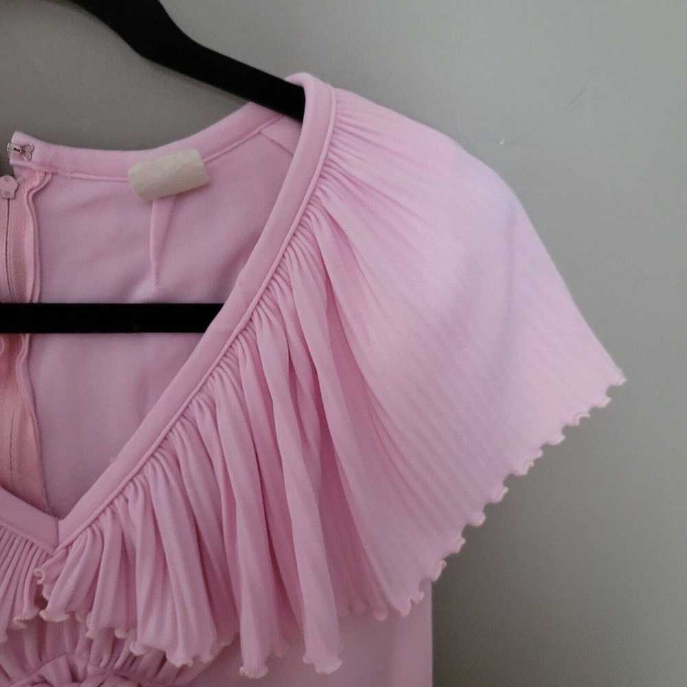 Vintage 80s 70s Dress pink bat angel wing princes… - image 2