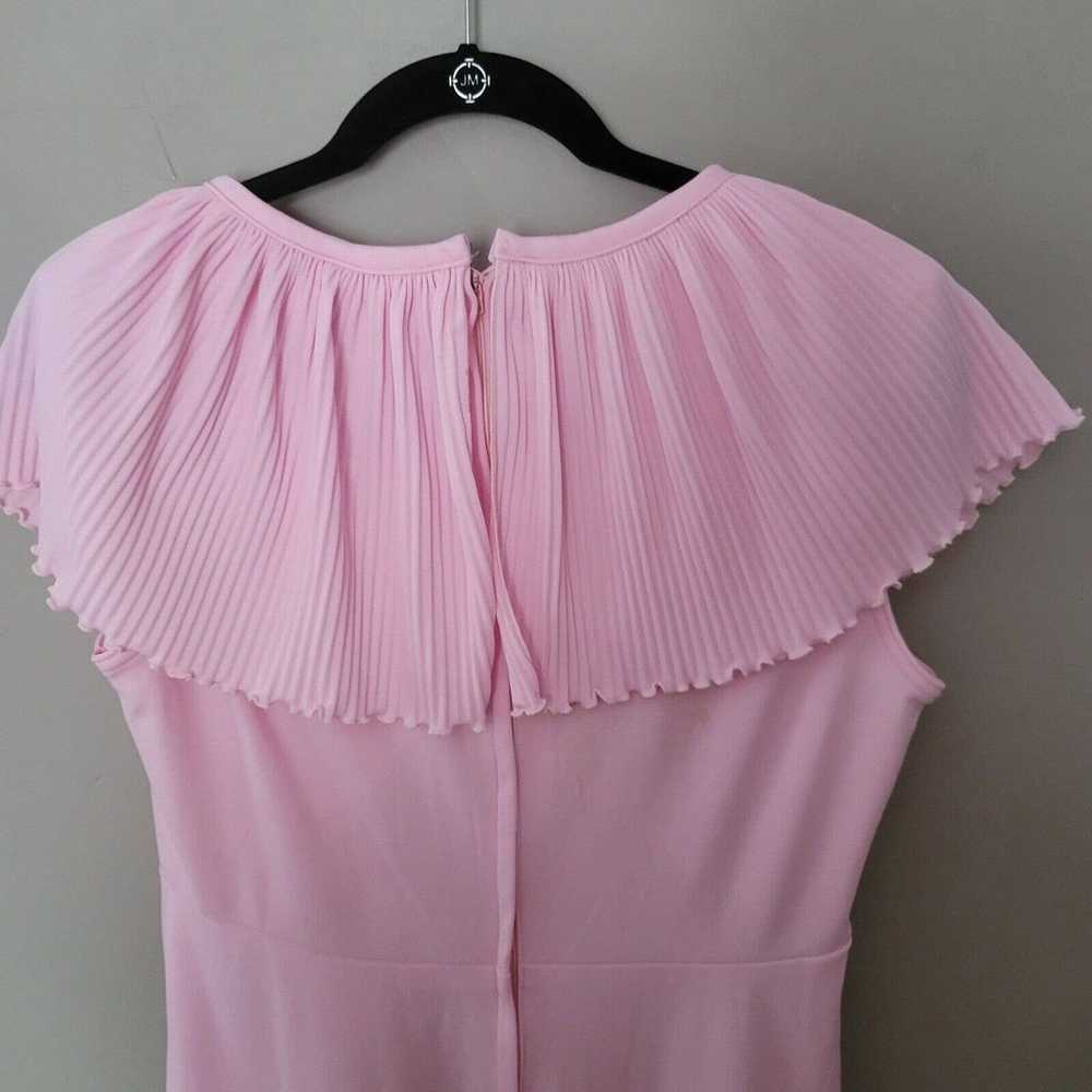 Vintage 80s 70s Dress pink bat angel wing princes… - image 4