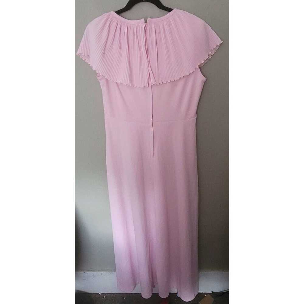 Vintage 80s 70s Dress pink bat angel wing princes… - image 6