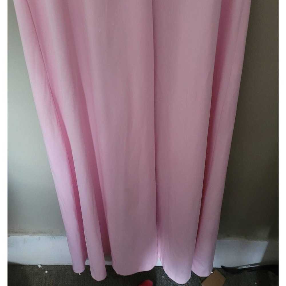 Vintage 80s 70s Dress pink bat angel wing princes… - image 7