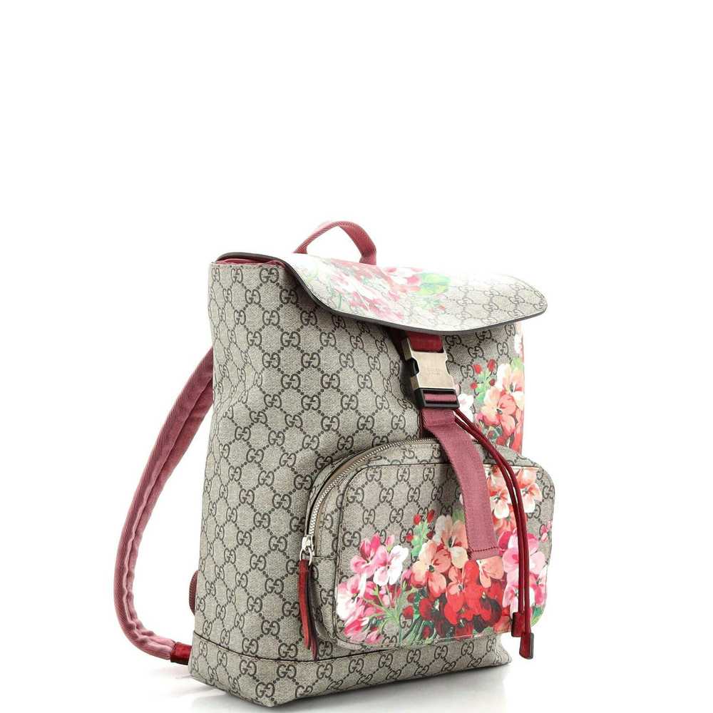 Gucci Buckle Backpack Blooms Print GG Coated Canv… - image 2