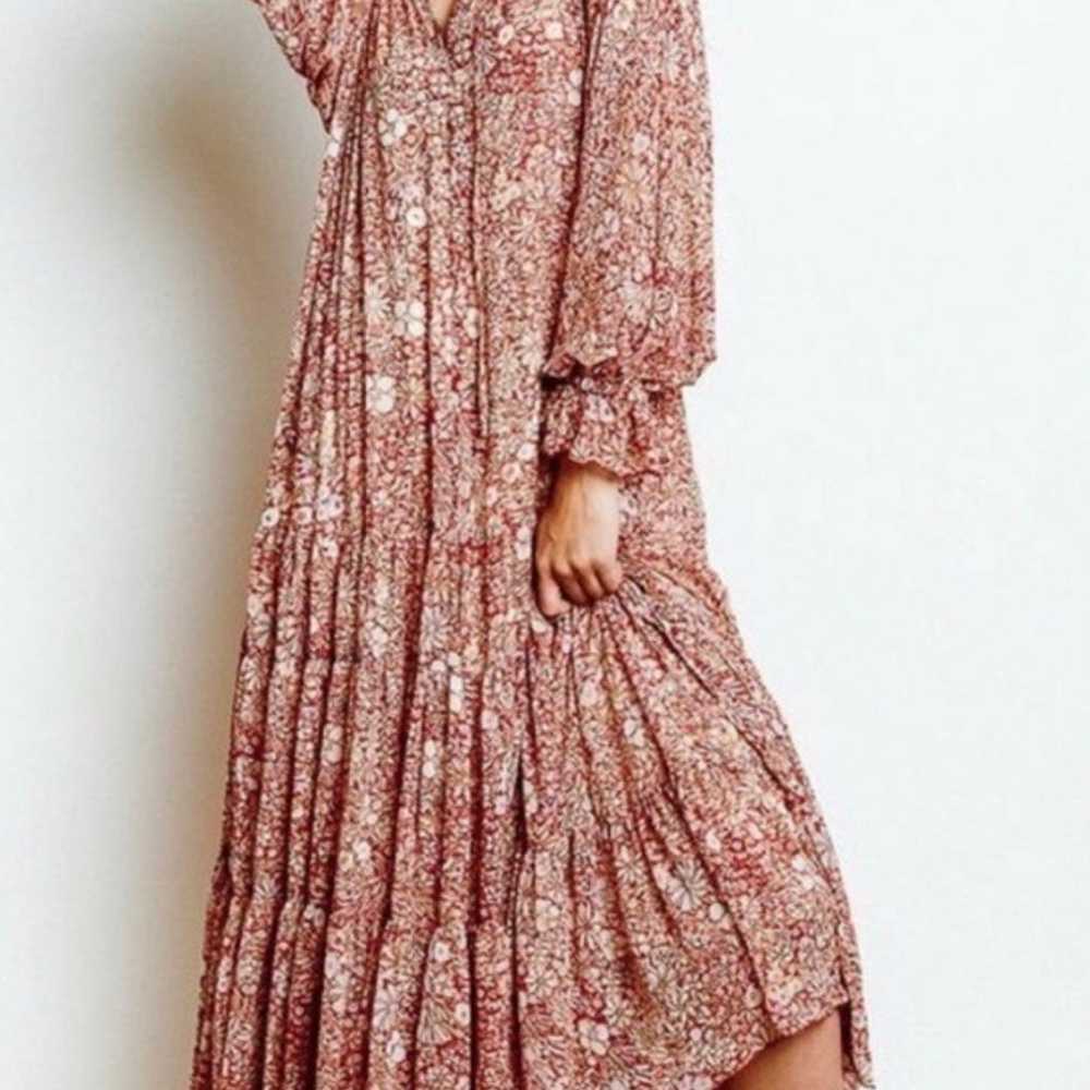 Free People Feeling Groovy Maxi dress Red Combo X… - image 2