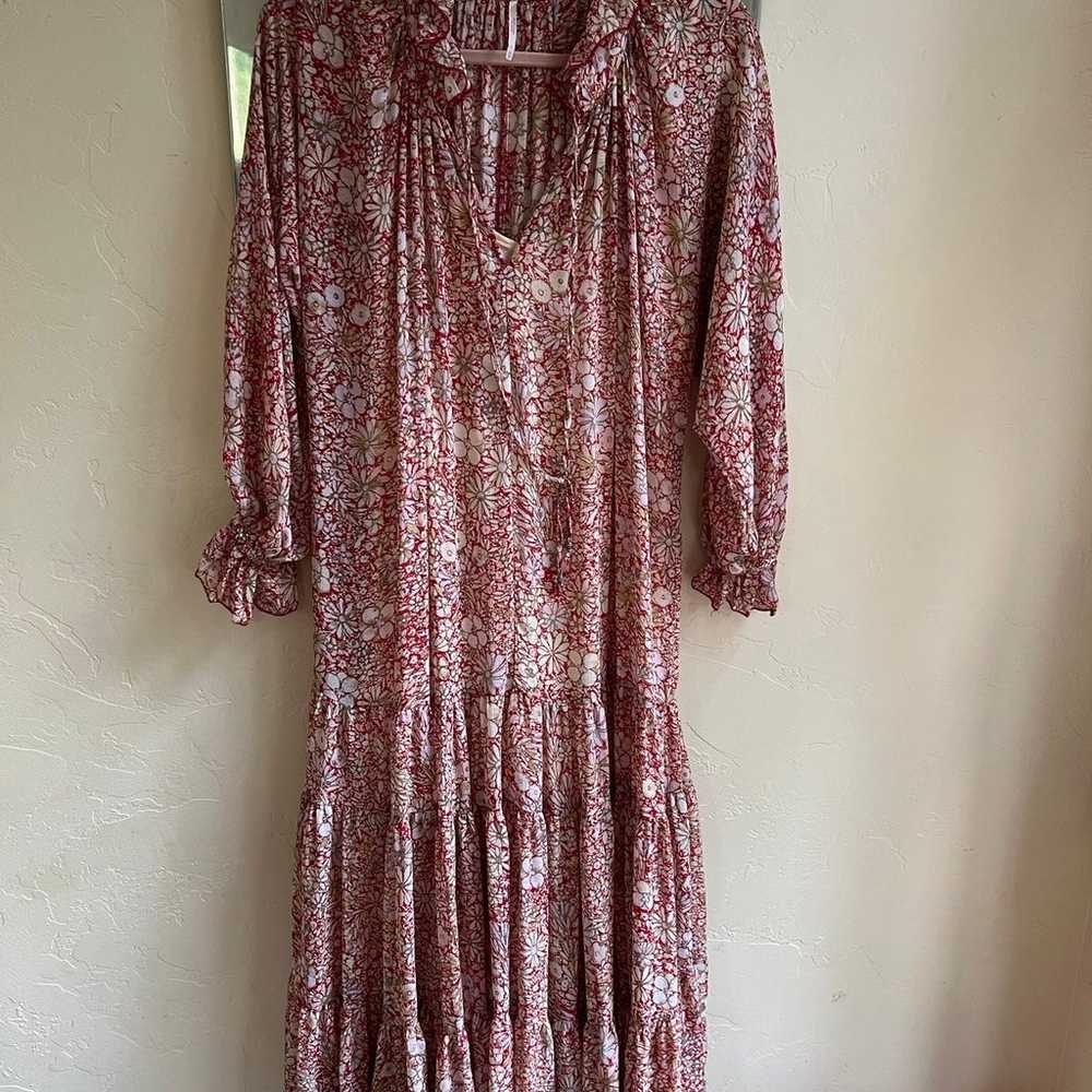 Free People Feeling Groovy Maxi dress Red Combo X… - image 3