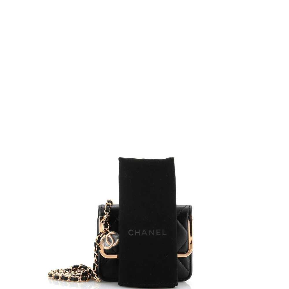 Chanel Metal Bar Chain Belt Bag Quilted Lambskin … - image 2