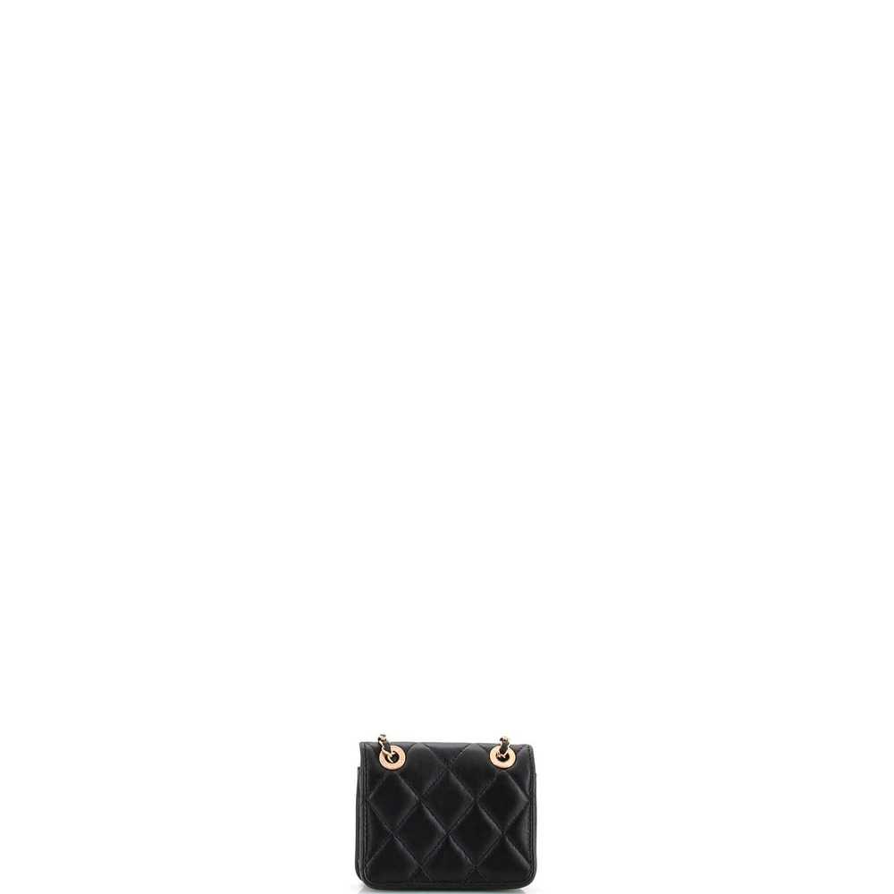 Chanel Metal Bar Chain Belt Bag Quilted Lambskin … - image 4