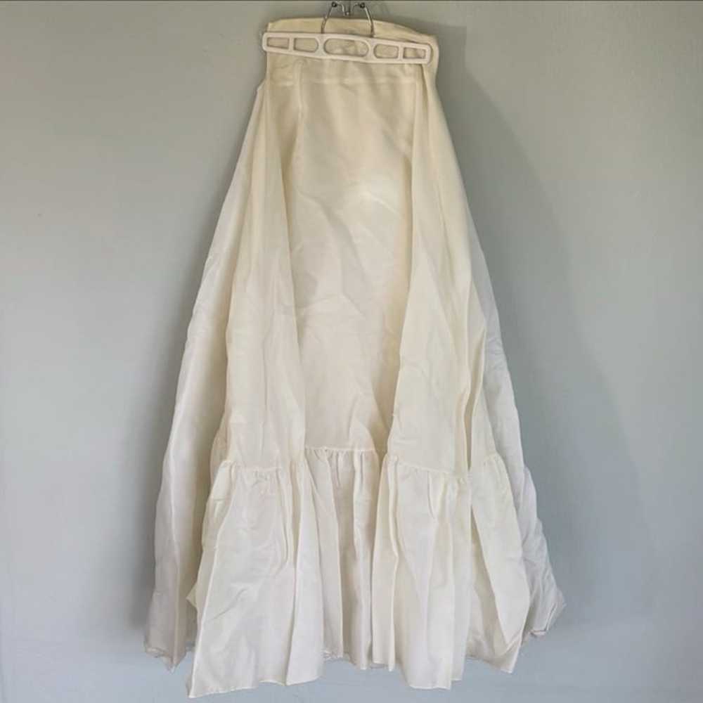 Vintage 80’s white sheer mesh lace wedding dress … - image 11