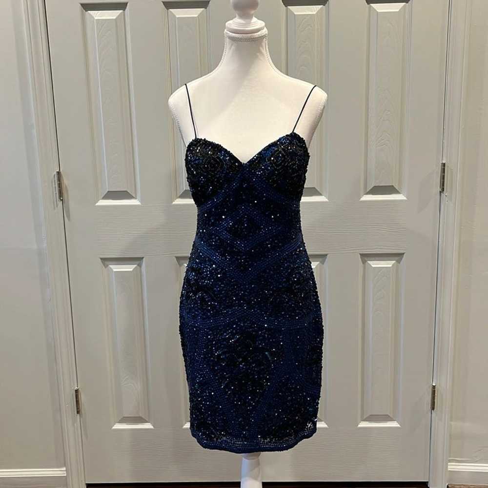 Aidan Mattox Beaded Sequin cocktail dress size 2 - image 2