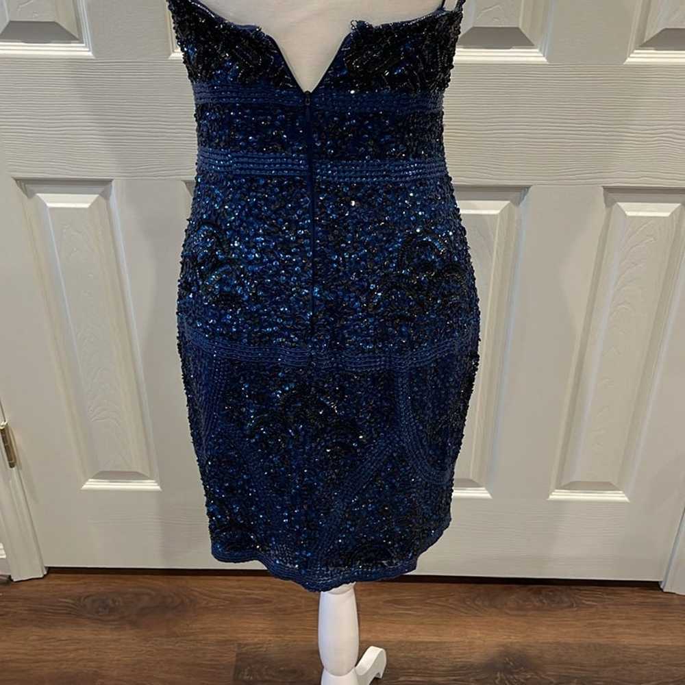 Aidan Mattox Beaded Sequin cocktail dress size 2 - image 4