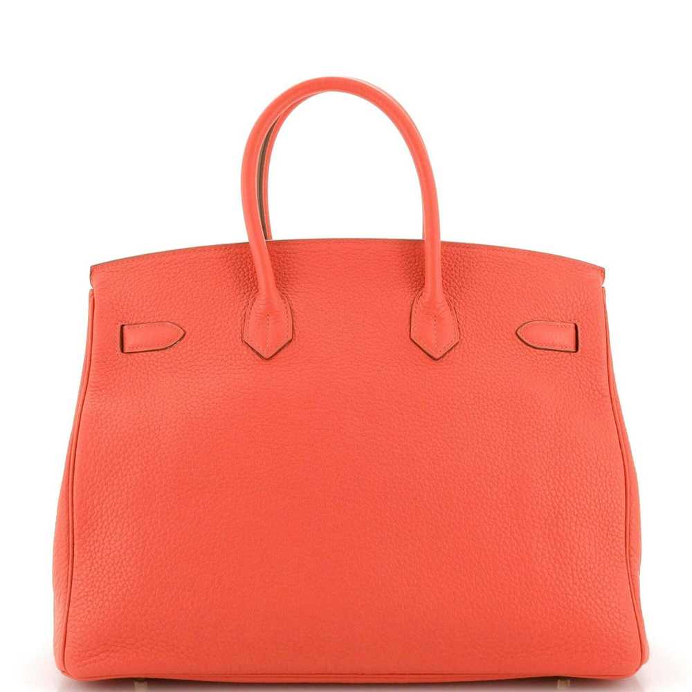 Hermes Birkin Handbag Pink Clemence with Gold Har… - image 4