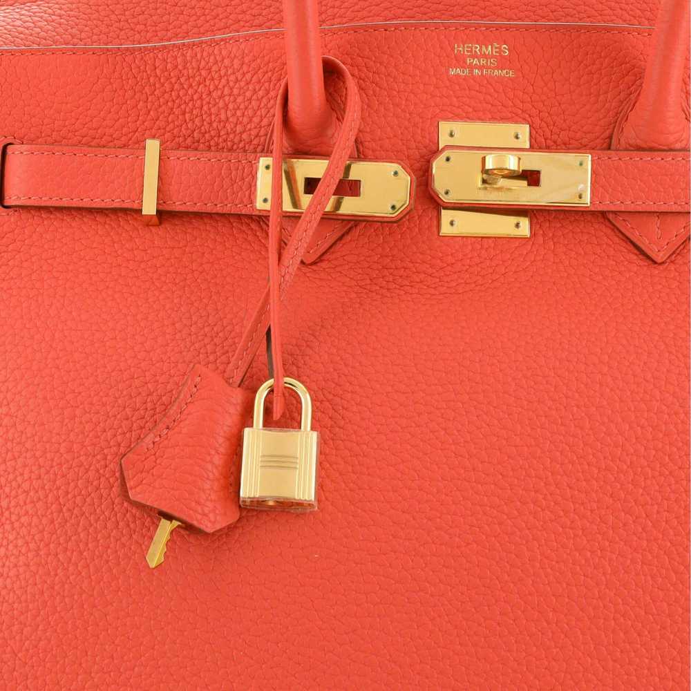 Hermes Birkin Handbag Pink Clemence with Gold Har… - image 7