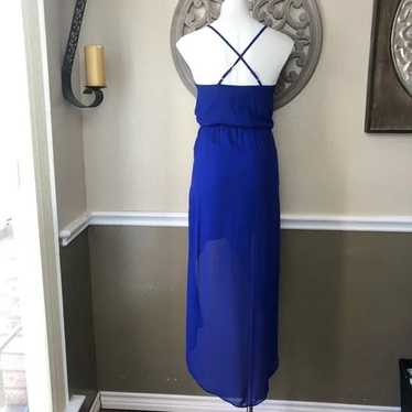 blue Asymmetrical hem summer dress size XS - image 1