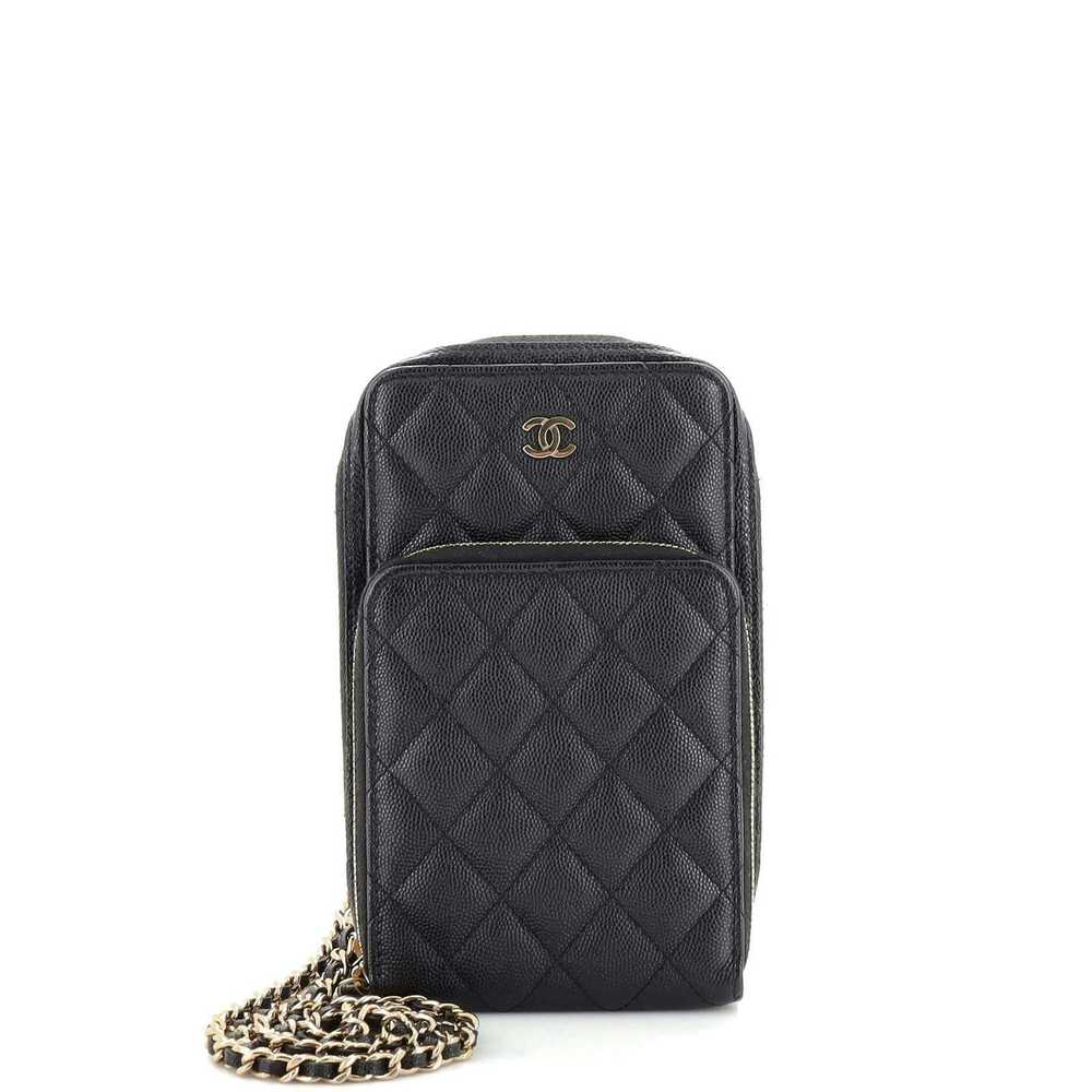 Chanel Zip Around Front Pocket Phone Case with Ch… - image 1