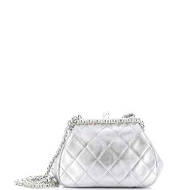 Chanel Vintage Chain Kisslock Frame Bag Quilted L… - image 1