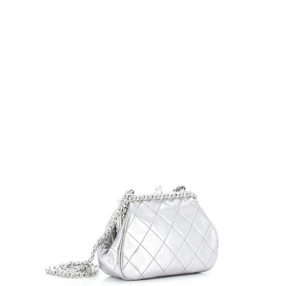 Chanel Vintage Chain Kisslock Frame Bag Quilted L… - image 2