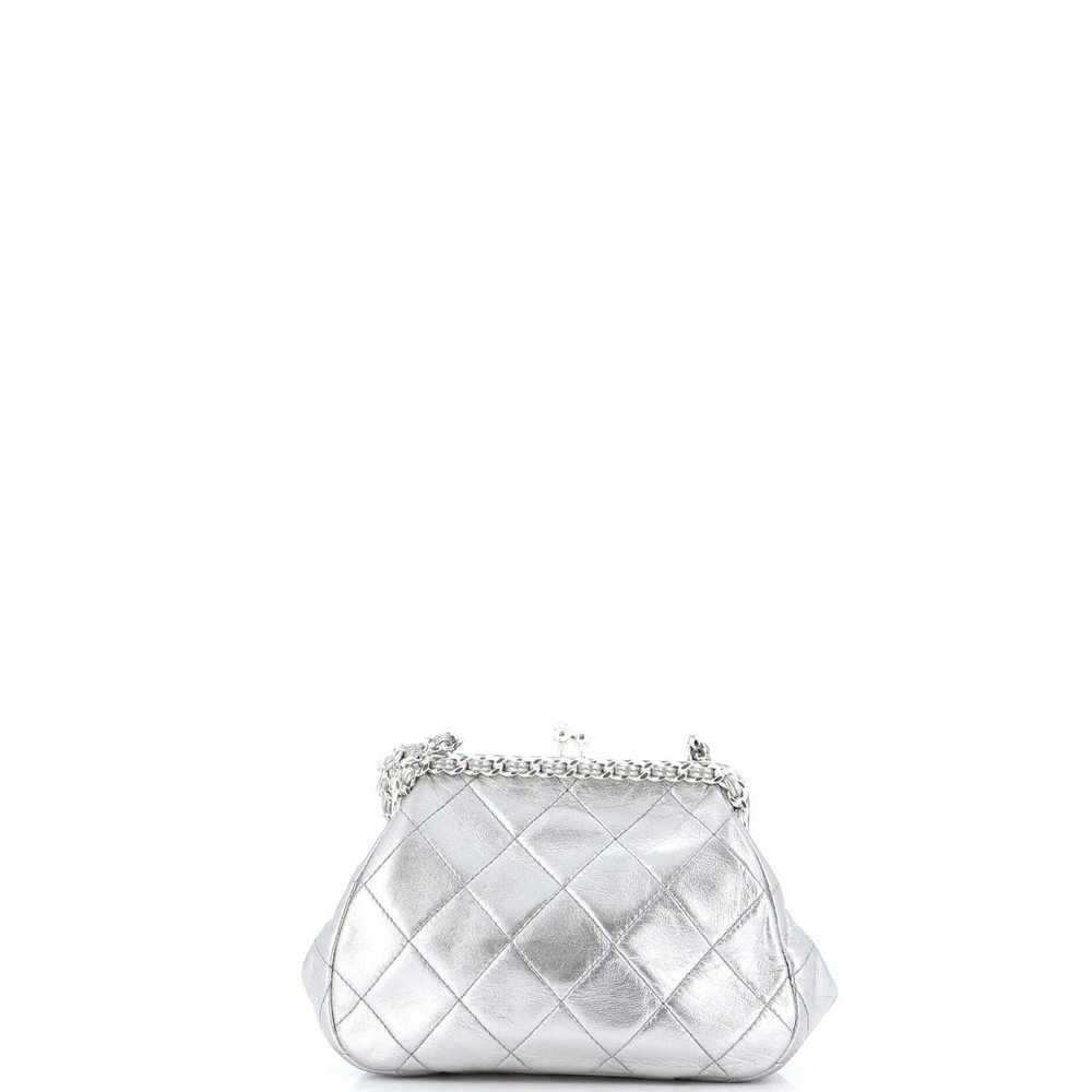 Chanel Vintage Chain Kisslock Frame Bag Quilted L… - image 3