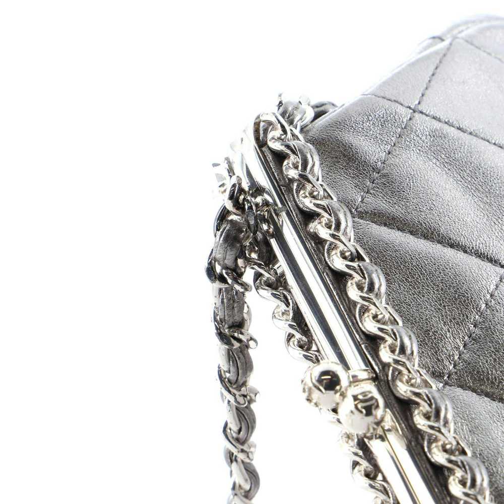 Chanel Vintage Chain Kisslock Frame Bag Quilted L… - image 7