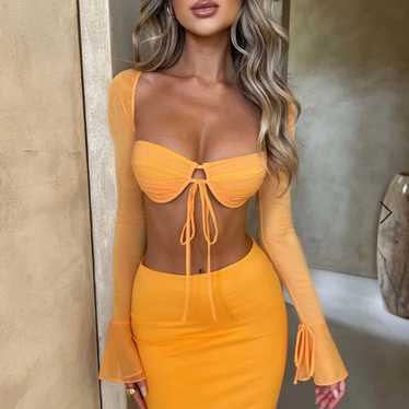 Babyboo tangerine co-ord set - Priscilla top and A