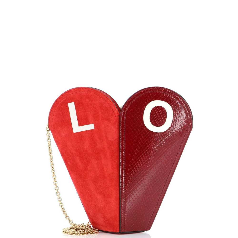 Gucci Valentine's Day Chain Heart Bag Leather wit… - image 1