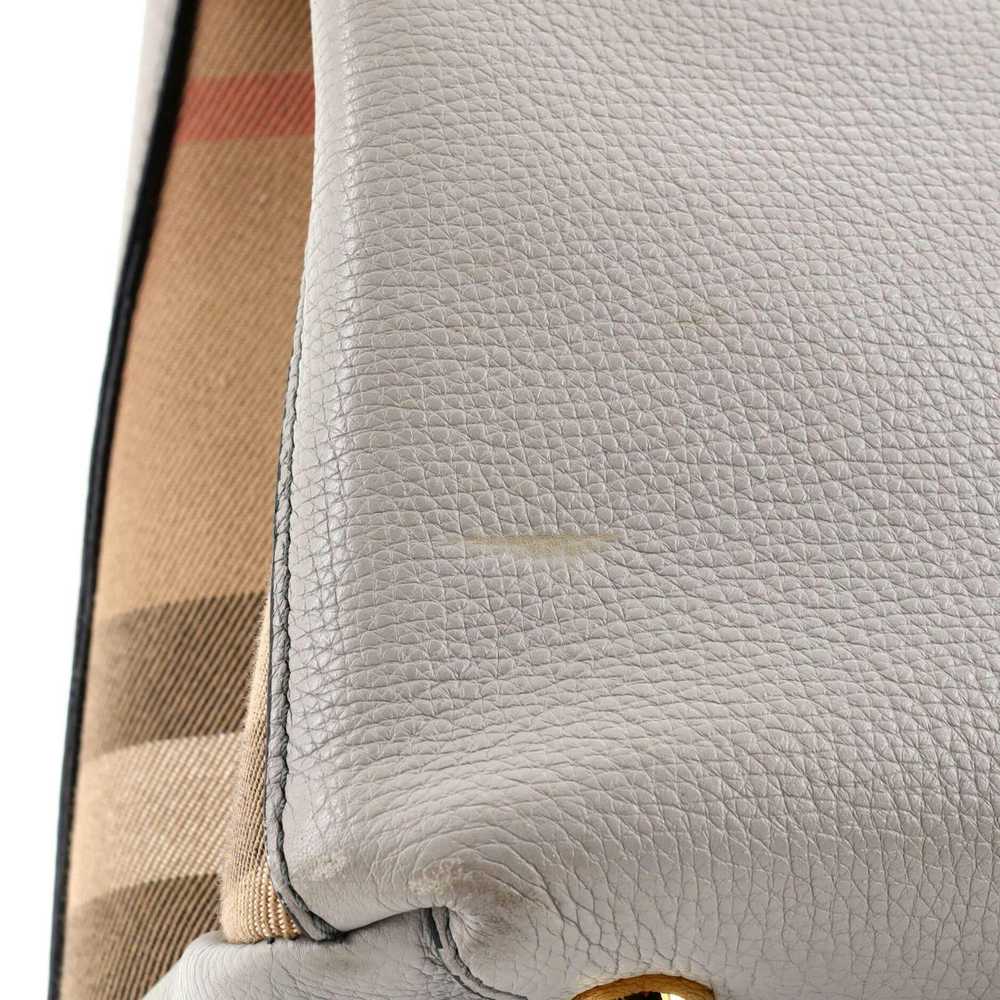 Burberry Banner Tote Leather and House Check Canv… - image 7