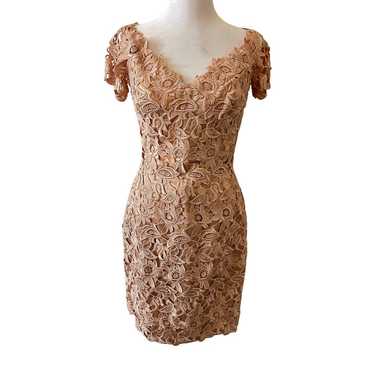 Vintage Helen Morley Blush Lace Party Dress Silk … - image 1