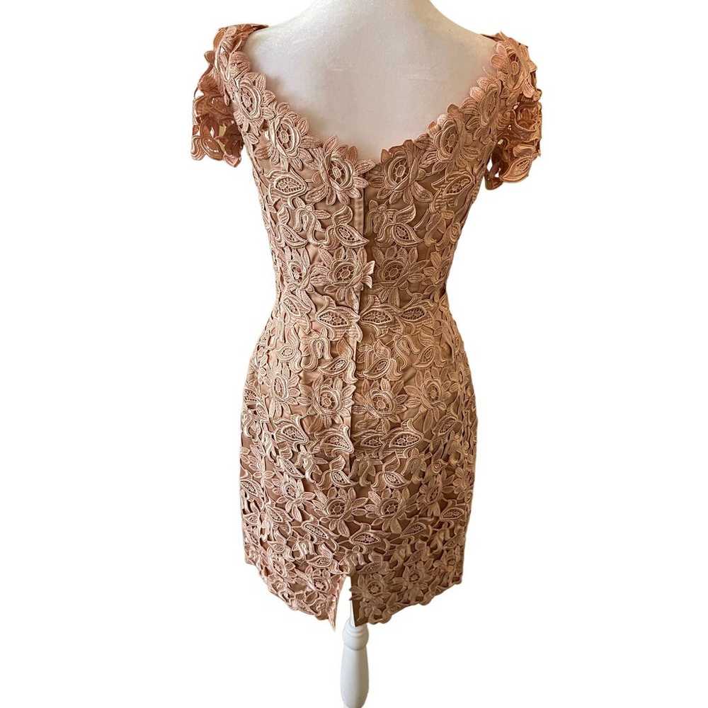 Vintage Helen Morley Blush Lace Party Dress Silk … - image 2