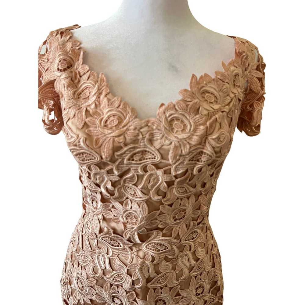 Vintage Helen Morley Blush Lace Party Dress Silk … - image 5