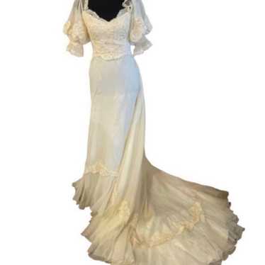 Vintage Alfred Angelo Wedding Dress - Size 6 - image 1