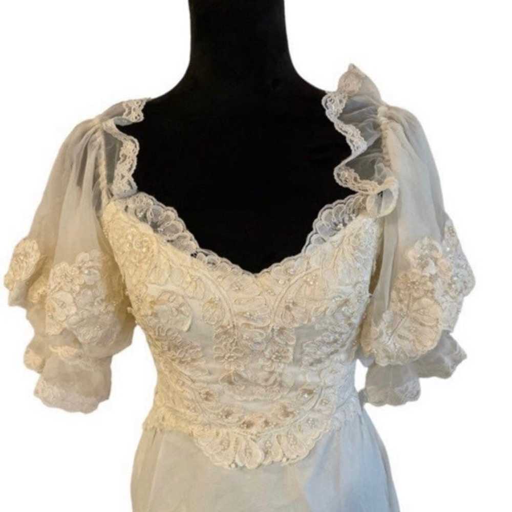 Vintage Alfred Angelo Wedding Dress - Size 6 - image 2