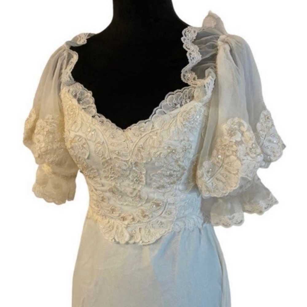 Vintage Alfred Angelo Wedding Dress - Size 6 - image 4