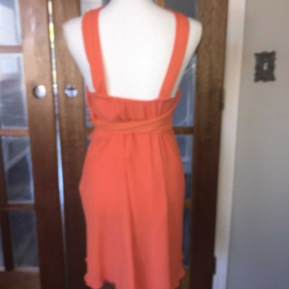 Tibi Silk Orange Sleeveless Dress 6 EUC - image 2