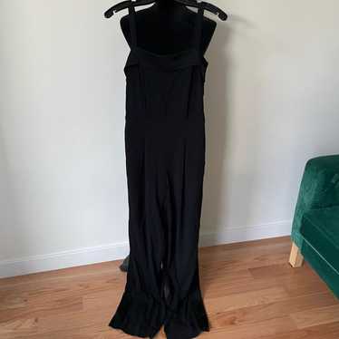 Vince Square Neck Sleeveless Black Crepe Wide Leg… - image 1