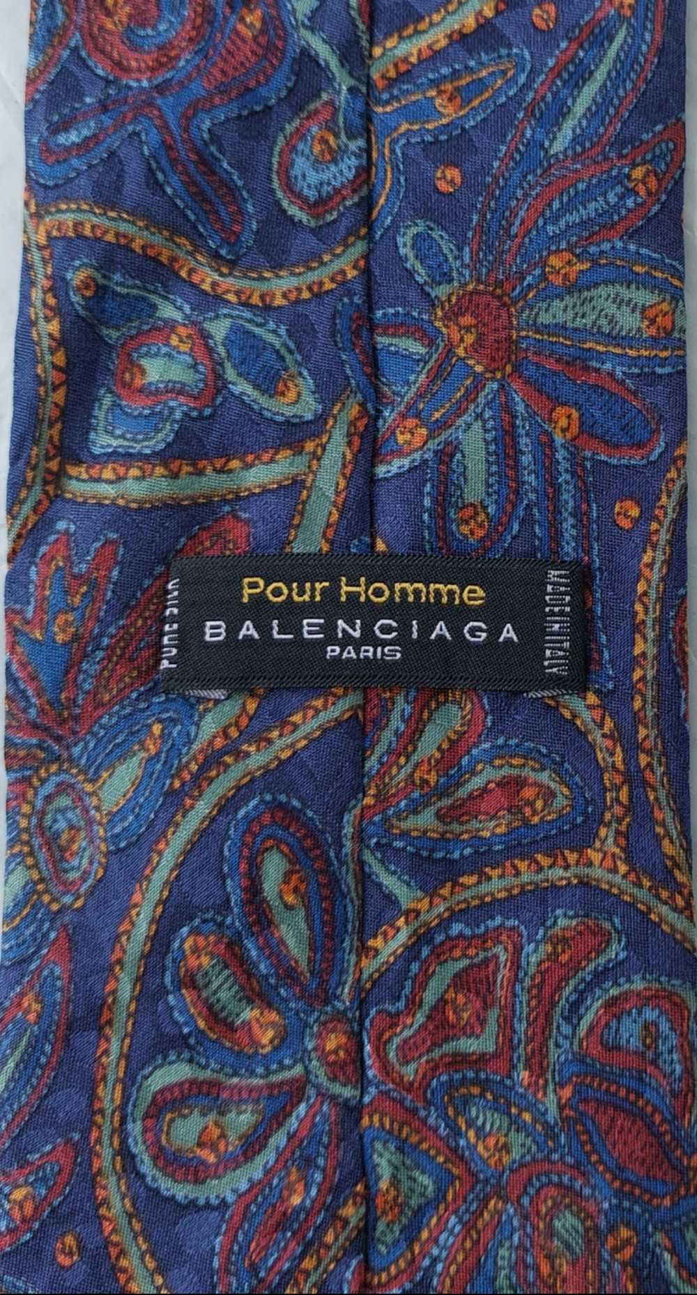 Balenciaga Vtg BALENCIAGA PARIS silk ties - image 4