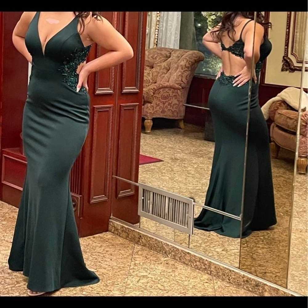 Faviana Emerald Green Dress - image 4