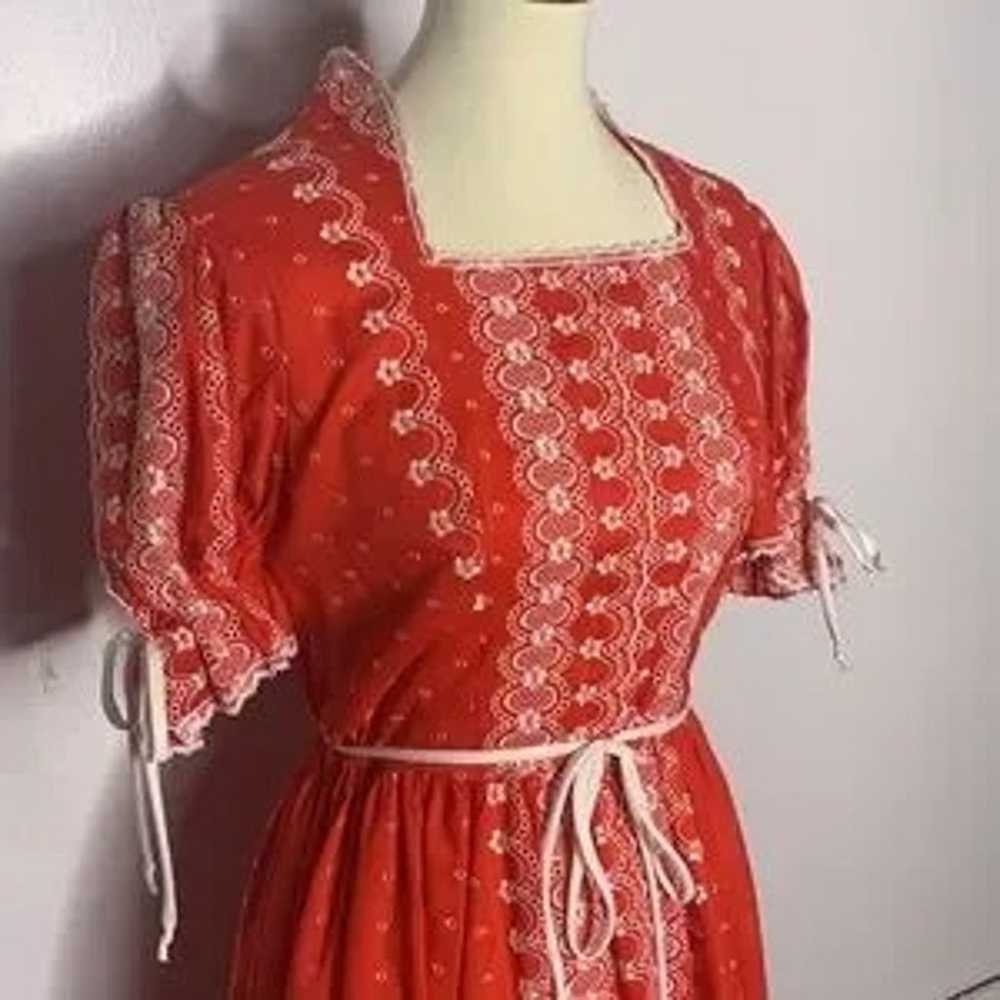 Vintage Embroidered Square Dance Dress - image 2