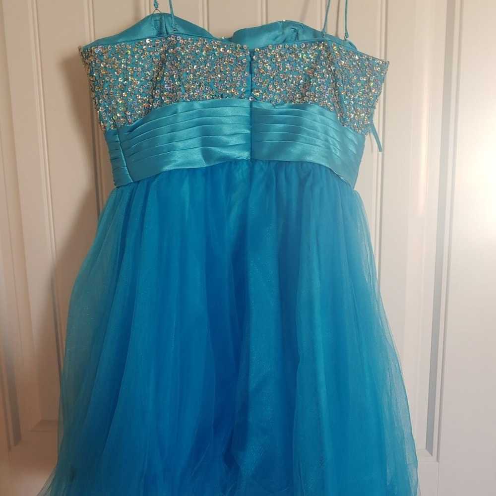 Blue Prom Dress Medium (8-10) - image 2