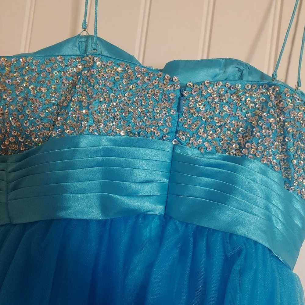 Blue Prom Dress Medium (8-10) - image 4