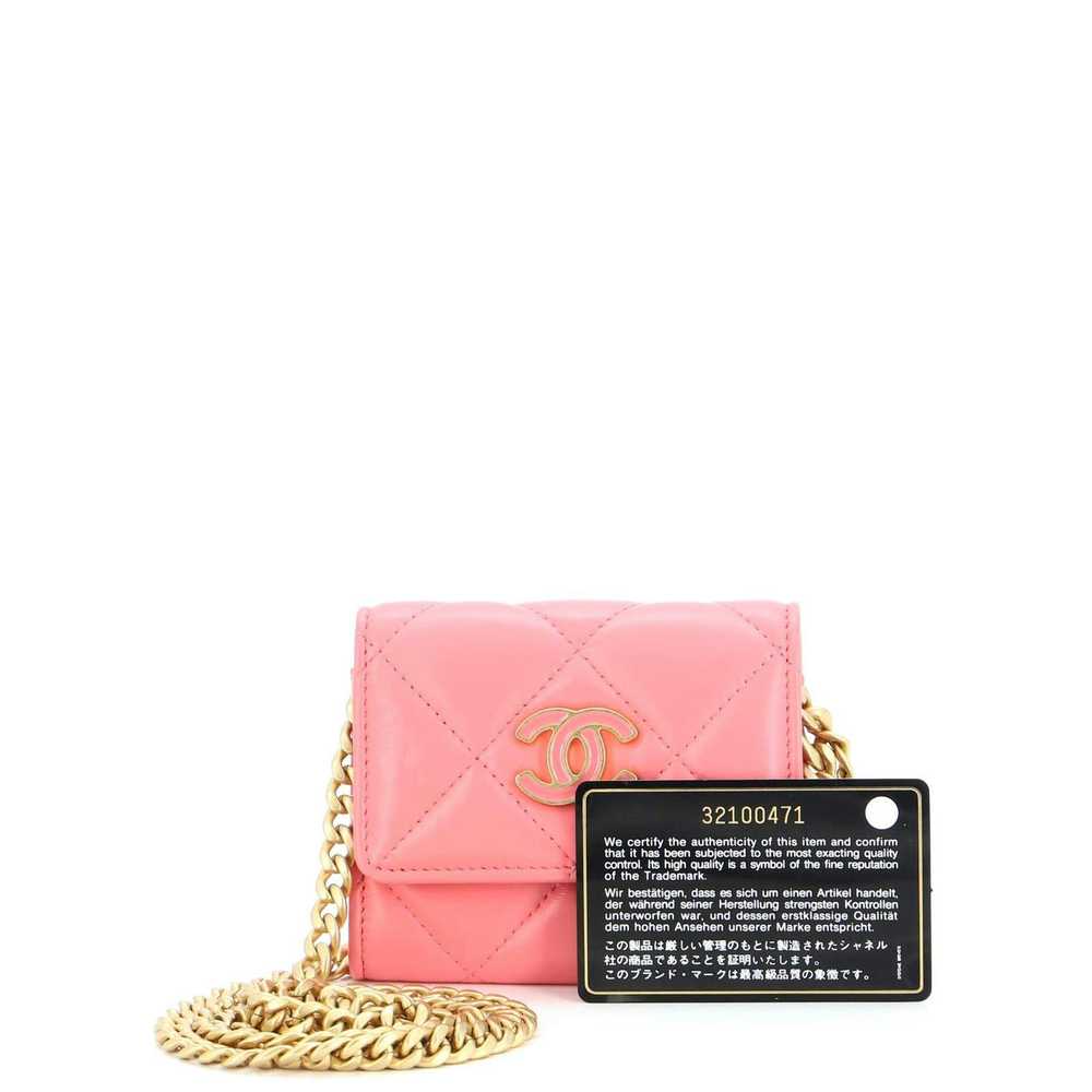 Chanel Pending CC Card Holder on Chain Quilted La… - image 2