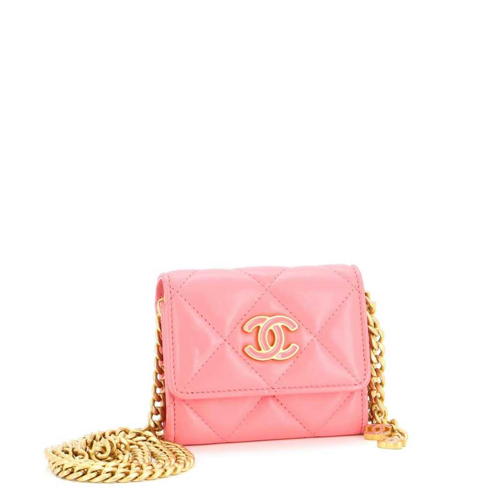 Chanel Pending CC Card Holder on Chain Quilted La… - image 3