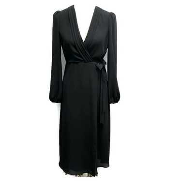 Diane Von Furstenberg Black Wrap Dress - image 1