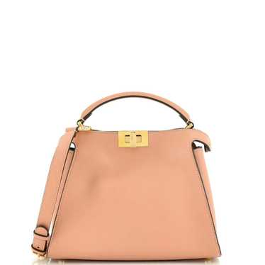 [Fendi]★Iconic small Peekaboo ISeeU bag★Brown Peekaboo ISeeU Small Leather Black | Fendi