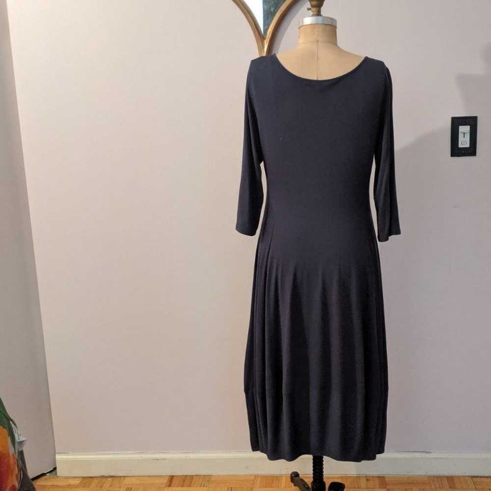 Eileen Fisher Navy Blue Knit dress - image 2