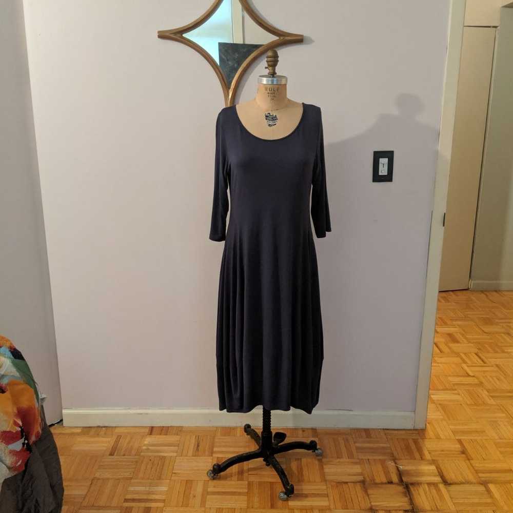 Eileen Fisher Navy Blue Knit dress - image 4